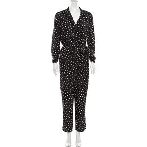 Rebecca Taylor Printed V-Neck Jumpsuit